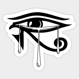 Crying Eye of Horus, Egyptian tear drops Sticker